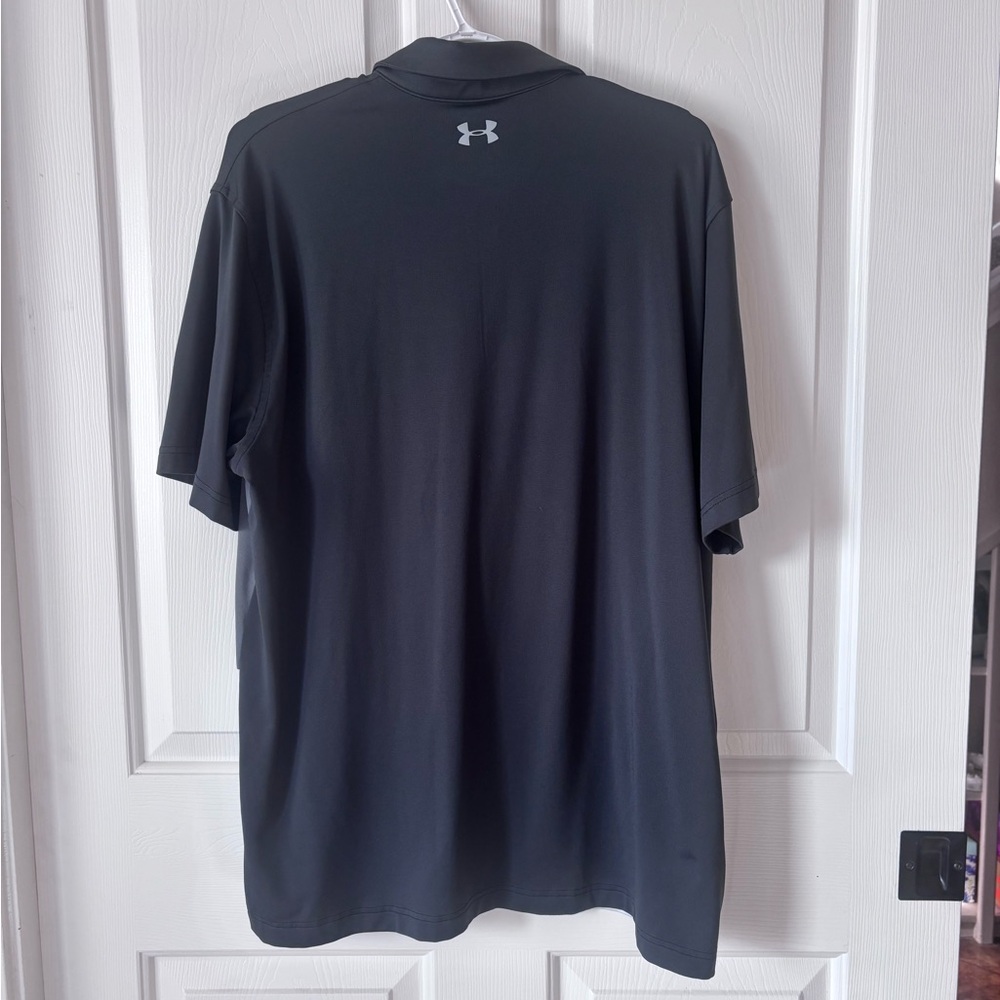 Under Armour Men's Black, Gray, and White Polo Shirt - Picture 3 of 4
